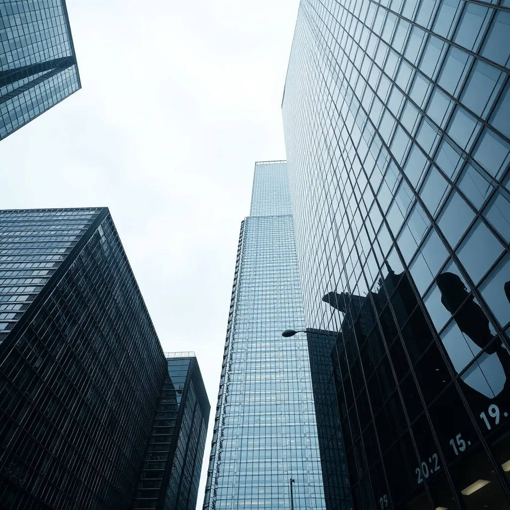 Modern skyscraper architecture in Toronto financial district
